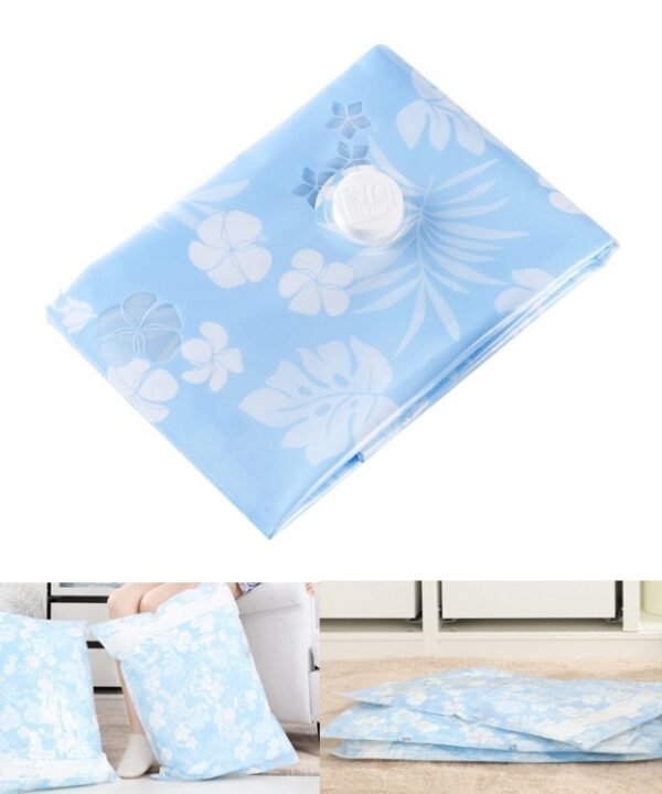 Space Saving Orchids Pattern Vacuum Storage Bag, Thinken Quilts Clothing Vacuum Seal Storage Bag, Size: 80*110 cm