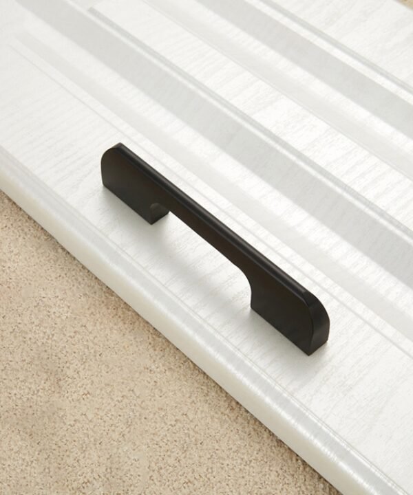 2049-128 Drawer Cabinet Door Aluminum Alloy Handle Straight Door Handle, 2049-128 (Black), 2049-128 (White)