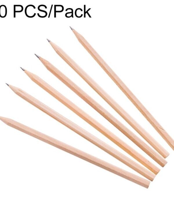 50 PCS Crude Wood Environmental Protection HB Pencils Painting Pencils for Kids School Office Supplies