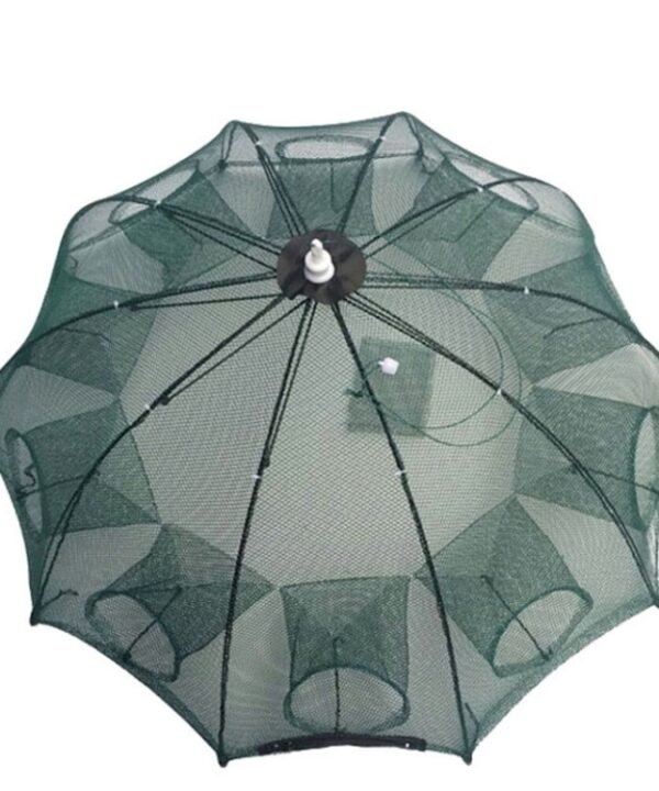 10 Holes Automatic Foldable Fishing Net Nylon Shrimp Crab Minnow Trap Fish Cast Net Fishing Tackle