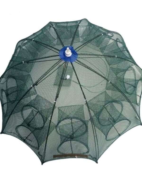 20 Holes Automatic Foldable Fishing Net Nylon Shrimp Crab Minnow Trap Fish Cast Net Fishing Tackle