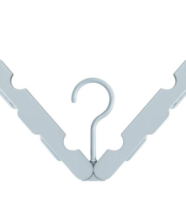 Foldable Clothes Hanger Drying Rack with 4 Hidden Clips for Home / Travel, Random Color Delivery