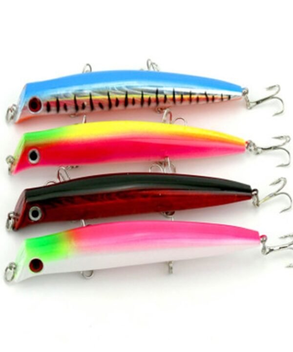 HENGJIA Artificial Fishing Lures Popper Bionic Fishing Bait with Hooks, Length: 12.6 cm, Random Color Delivery