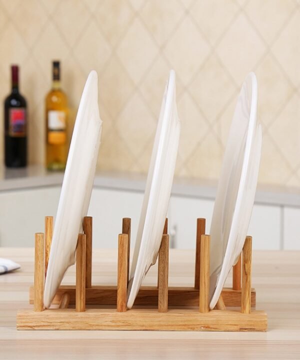 Solid Wood Dish Drip Rack Plate Holder, Size: 25.5x12x10cm