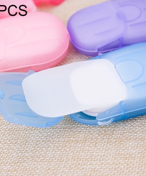 5 PCS Disposable Portable Travel Boxed Confetti Soap Mini Soap Paper, Random Color Delivery
