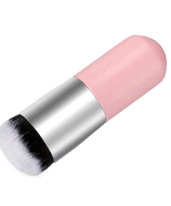Short Wooden Handle Large Round Head Buffer Foundation Powder Makeup Brushes Plump Round Brush Makeup BB Cream Tools, Large Round Head  Pink, Large Round Head  White