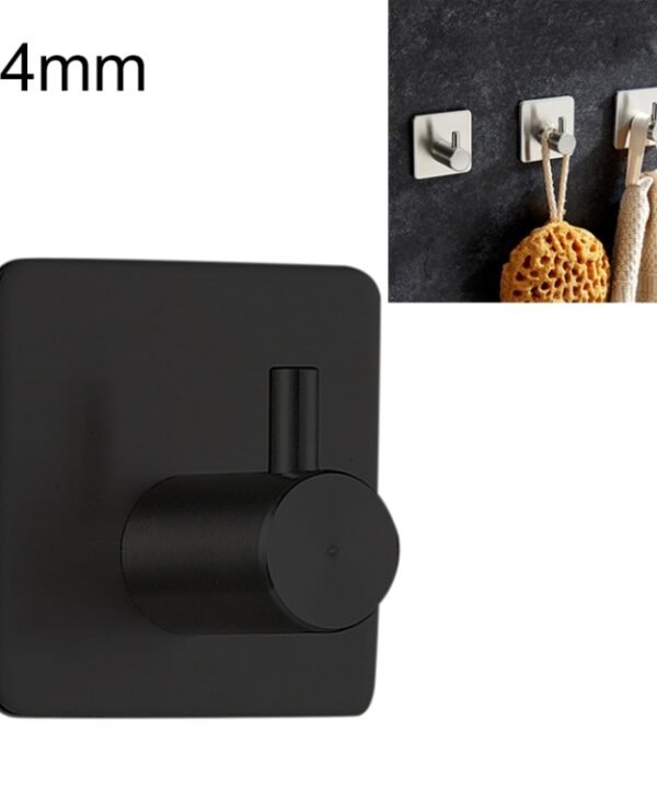 Stainless Steel Cylinder Hanger Bathroom Non-perforated Storage Clothes Hook, Size:14mm