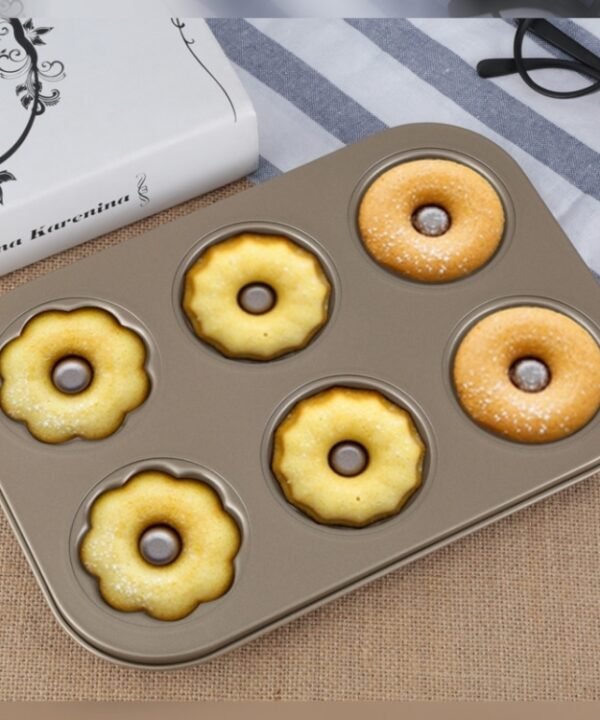 3 Flowers Type Donuts Cookie Mold Gold 6 Cups Cake Mold Baking Mold Cake Tools Bakeware Kitchen Accessories