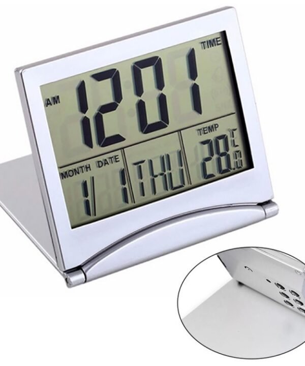 MT-033 LCD Display Portable Folding Digital Travel Temperature Alarm Clock