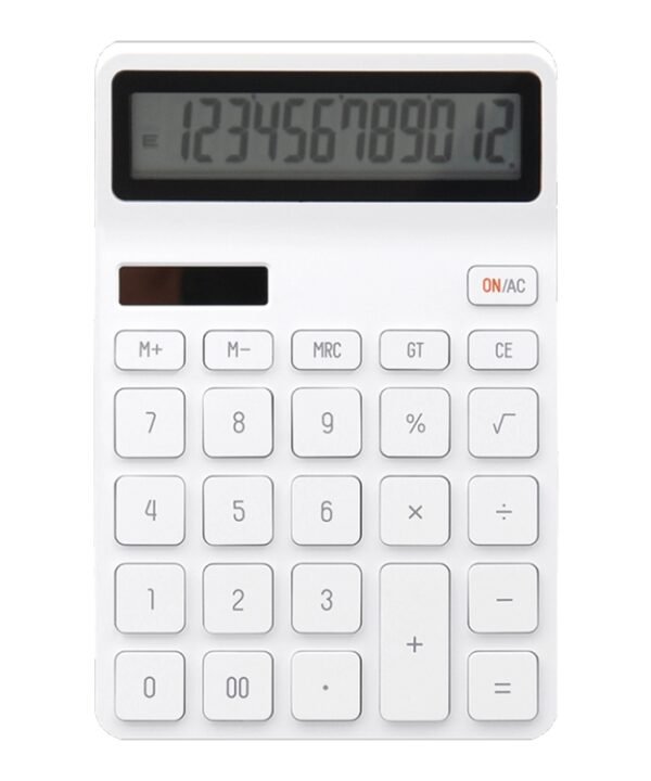 Original Xiaomi Youpin LEMO Rice Calculator 12-bit LED Display ABS Material 6 Degree Angle, 12-bit Calculator