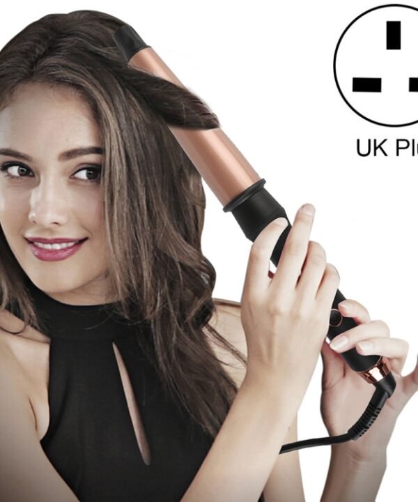 1-1.5 inch Conical Ceramic Hair Curler with Heat-resistant Gloves , UK Plug, UK Plug