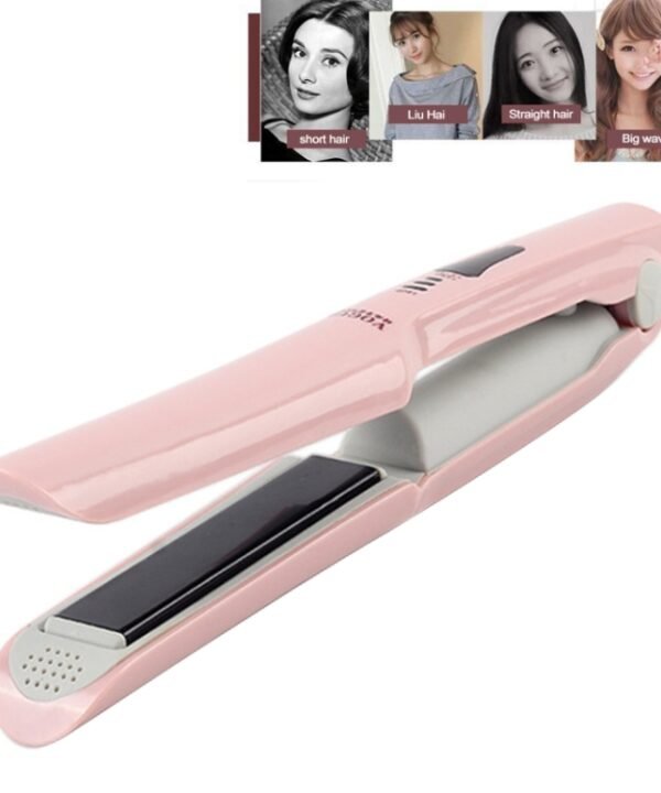 Wireless Mini USB Rechargeable Hair Straightener Hair Curler Double Purpose Hair Splint