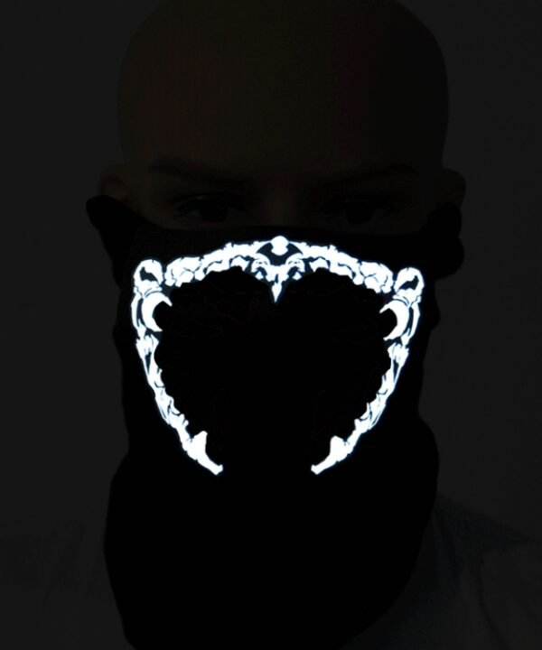 FG-FULL-01 Halloween Mask Voice Control LED Cold Light Terror Cosplay Mask, FG-FULL-01
