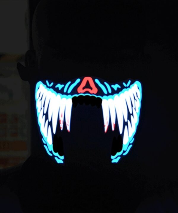 FG-MA-02 Halloween Mask Voice Control LED Cold Light Terror Cosplay Mask