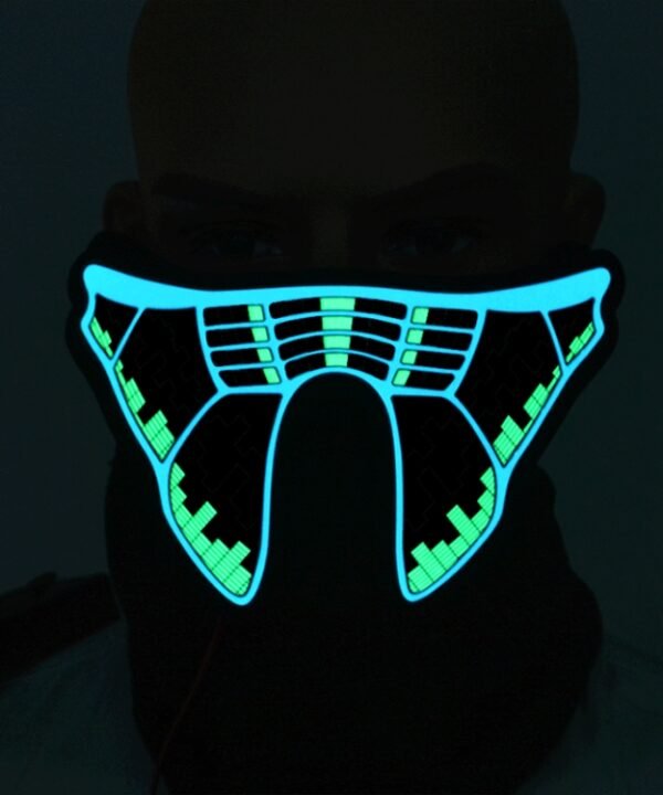 FG-MA-013 Halloween Mask Voice Control LED Cold Light Terror Cosplay Mask