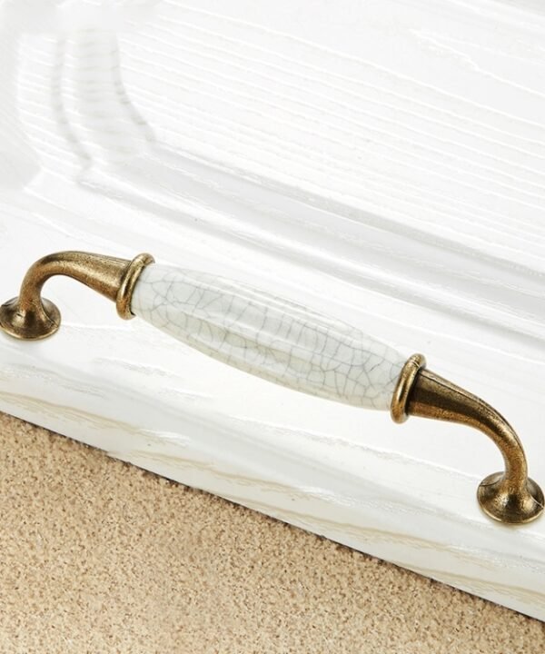 5025_128 Ceramic Crack Closet Cabinet Handle Pitch: 128mm