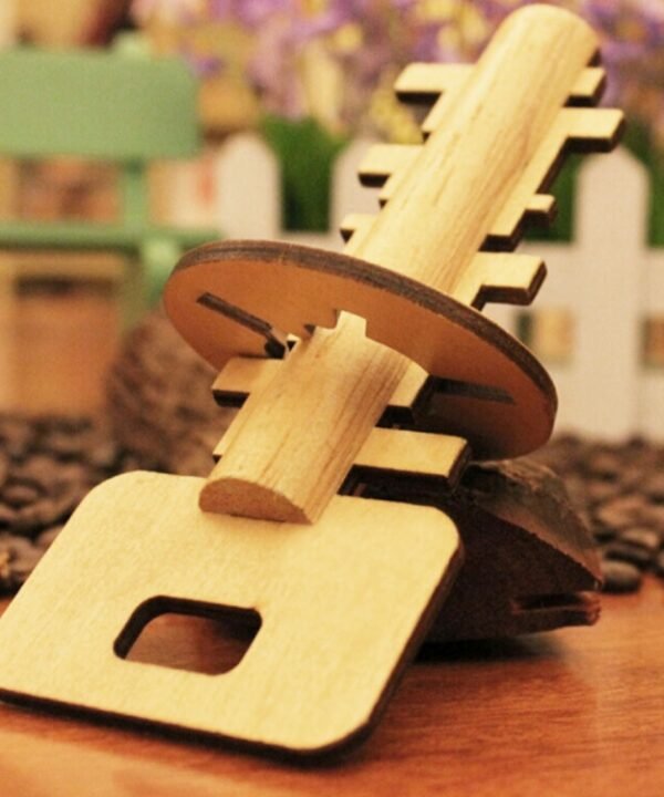 Removable Wooden Puzzle Education Toys for Children Intelligence Toy Lock Unlock Key