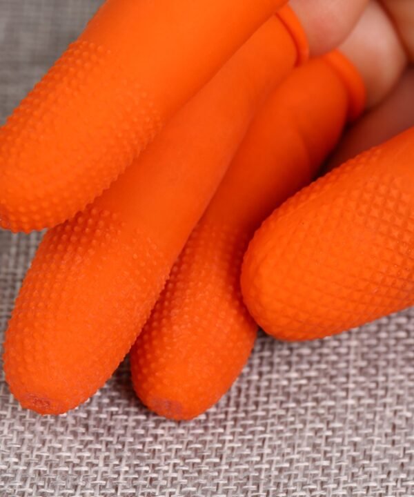 100pcs / Pack Antistatic Antislip Durable Fingertips Latex Protective Gloves, Size: M, 2.6*6.3cm, Size: M, 2.6*6.3cm
