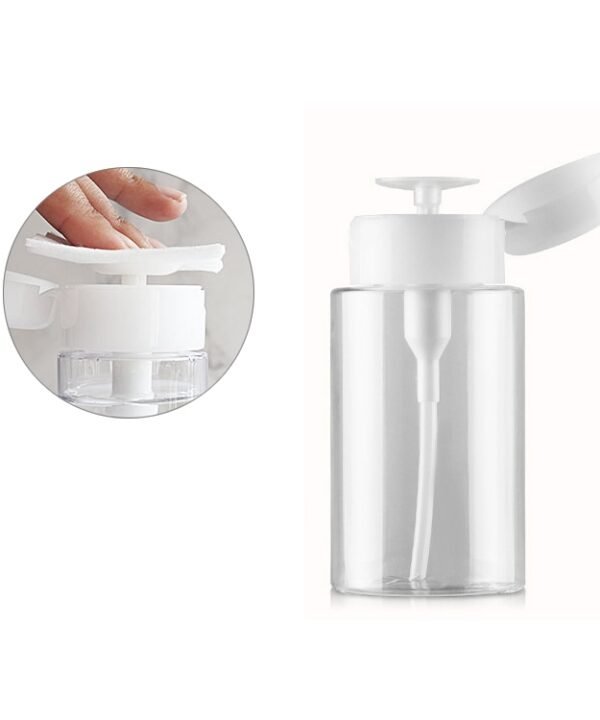 Portable Liquid Push Down Pump Dispenser Bottle Empty Plastic Bottle Container, 100ml