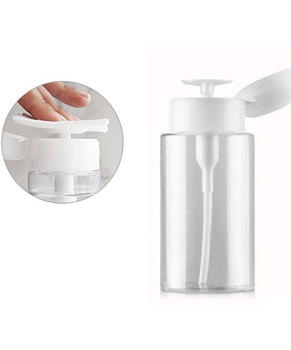 Portable Liquid Push Down Pump Dispenser Bottle Empty Plastic Bottle Container, 150ml