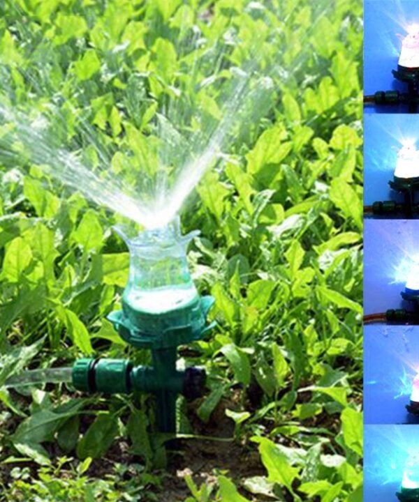 LED Luminous Lawn Sprinkler Automatic Water Sprinkler Garden Outdoor Irrigation Nozzle for Courtyard