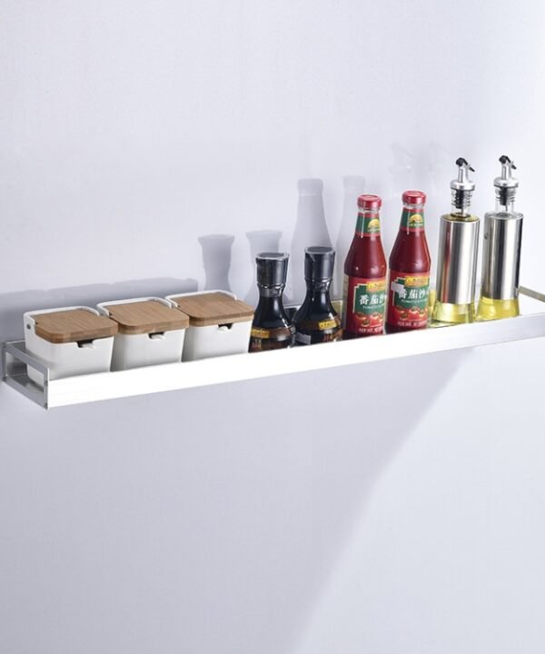 60cm Kitchen Multi-function Wall Hanging Holder Seasoning Storage Rack, 60cm(Silver)