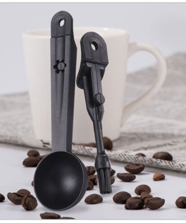 Coffee Machine Cleaning Brush Tool with Measure Scoop Spoon