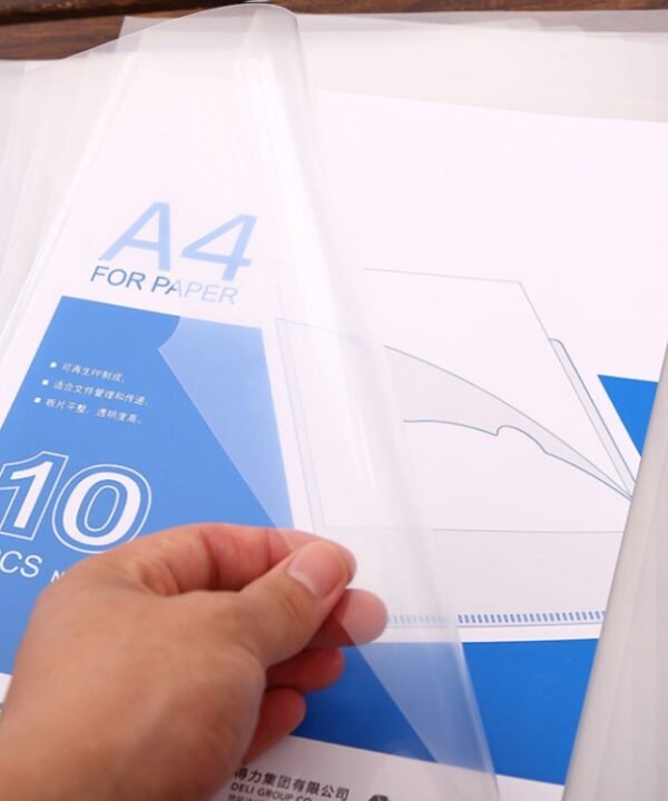 10 PCS Deli Transparent Single Page A4 Folder, Size: 32.1*30.7cm