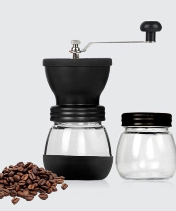 Portable Conical Burr Mill Manual Spice Herbs Hand Grinding Machine Coffee Bean Grinder with Seal Pot