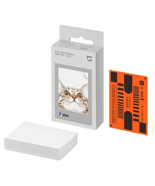 50 PCS Original Xiaomi Print Photographic Paper Paste Paper for Xiaomi Pocket Photo Printer