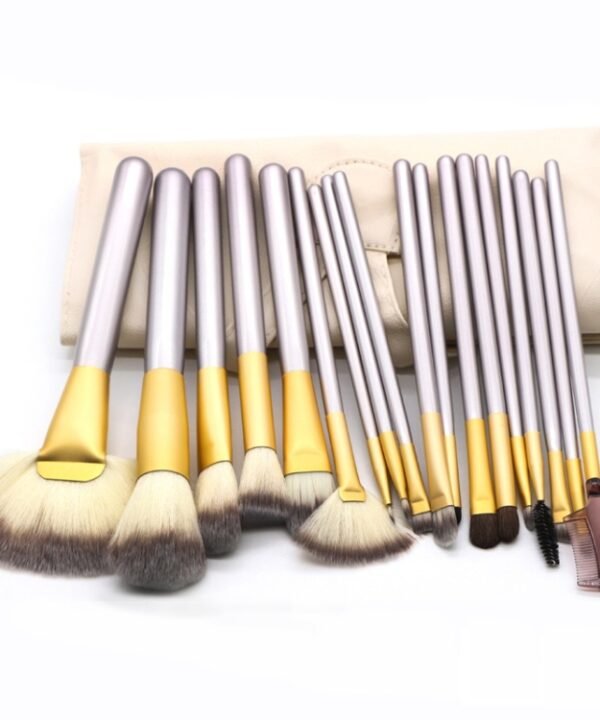 18 in 1 High-grade Beige Beauty Makeup Brushes Tools Kit, Size: 25*46cm
