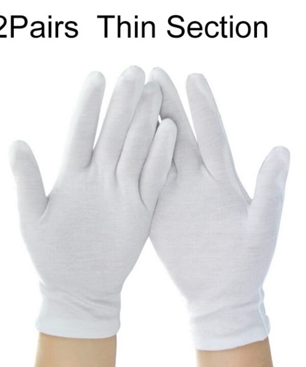 12 Pairs Pure Cotton Working Gloves, Thin Section