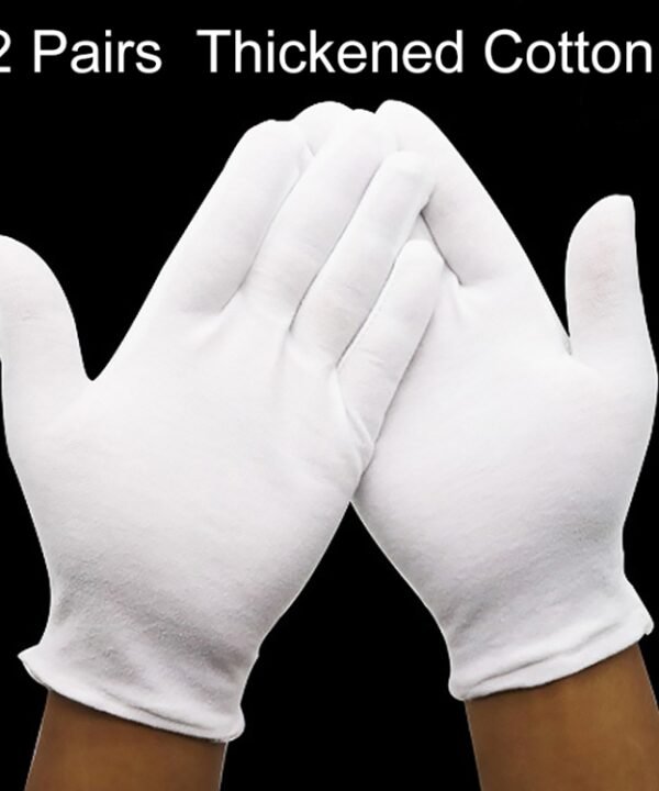 12 Pairs Pure Cotton Working Gloves，Thickened Cotton