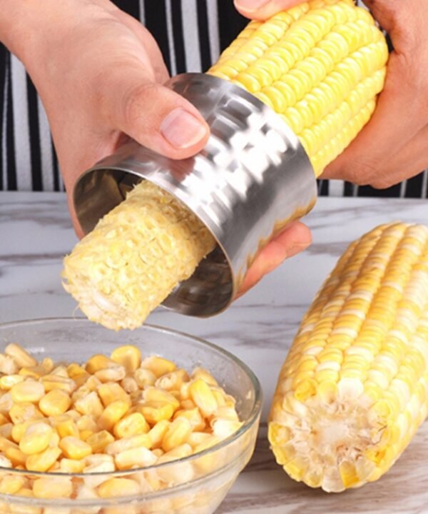 Round Shaped 304 Stainless Steel Household Corn Cutter Cob Corn Stripper Kitchen Tool