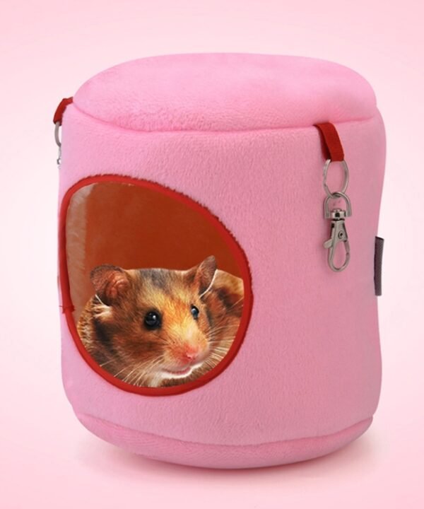 Flannel Cylinder Pet House Warm Hamster Hammock Hanging Bed Small Pets Nest, S, Size:10*9*9cm, Size:10*9*9cm