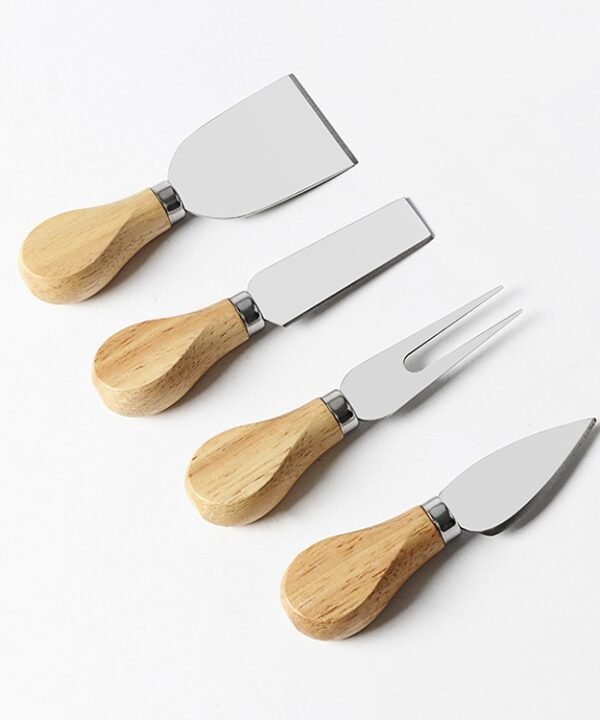 kn603 4 in 1 Wooden Handle Stainless Steel Cheese Knife Baking Tool Set