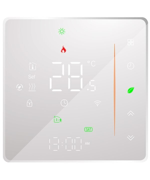 BHT-006GBLW 95-240V AC 16A Smart Home Heating Thermostat for EU Box, Control Electric Heating with Only Internal Sensor & External Sensor & WiFi Connection, BHT-006GBLW