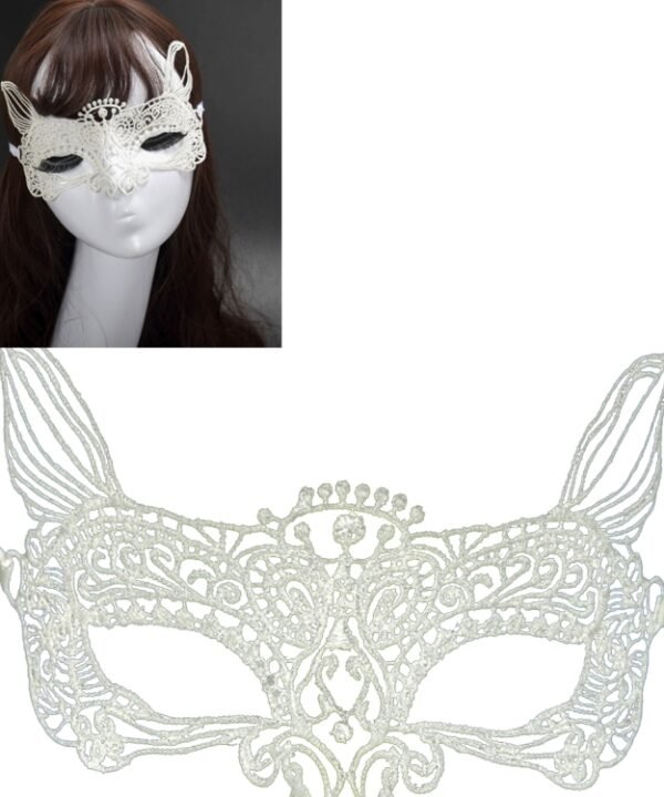 Halloween Masquerade Party Dance  Sexy Lady Lace Cat King Mask, Cat King