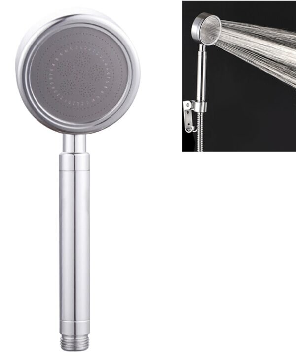 Space Aluminum Round Shape High Pressure Handheld Shower Head Water Saving Bathroom Accessories, Size: 23 x 8.2 x 2cm, BT-209 (Gold), BT-209 (Blue), BT-209 (Red), BT-209 (Silver)