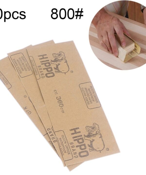 10pcs Grit 800 Wet And Dry Polishing Grinding Sandpaper，Size: 23 x 9cm, Grit 800