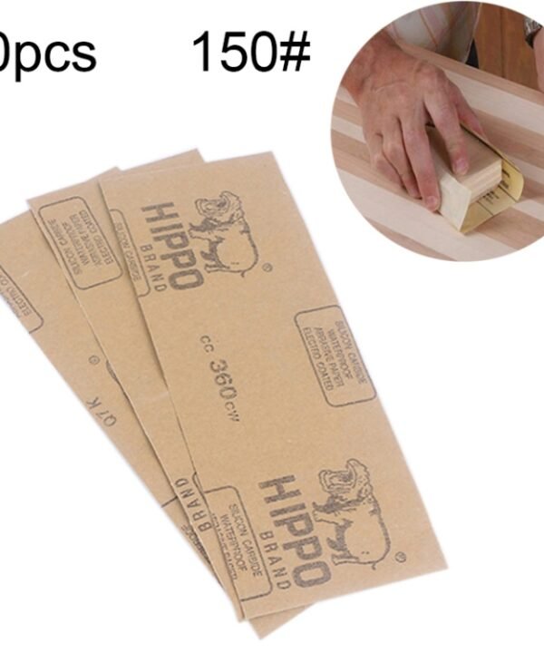 10pcs Grit 150 Wet And Dry Polishing Grinding Sandpaper，Size: 23 x 9cm, Grit 150