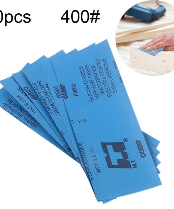 10pcs Grit 400 Wet And Dry Polishing Grinding Sandpaper，Size: 23 x 9cm, Grit 400
