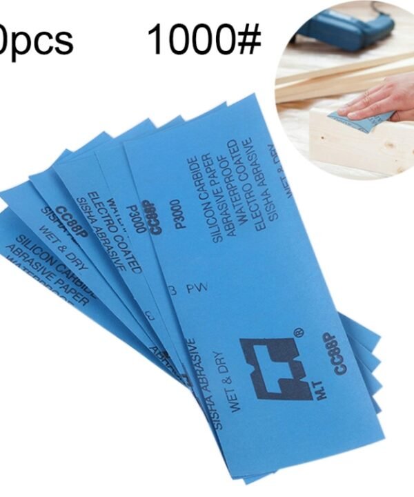 10pcs Grit 1000 Wet And Dry Polishing Grinding Sandpaper，Size: 23 x 9cm, Grit 1000