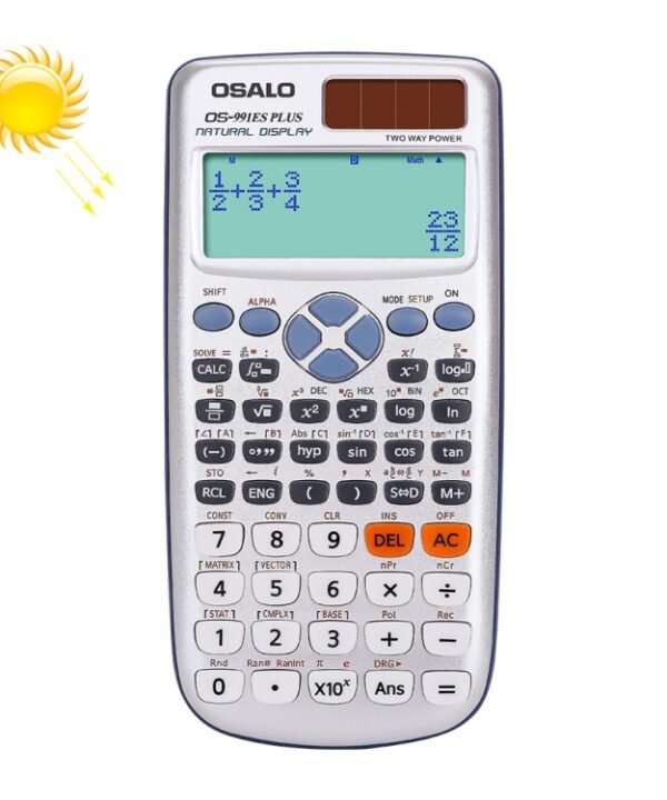 OSALO OS-991ES PLUS 10+2 Digits Multi-functional Student Function Scientific Calculator Solar Energy Dual Power Calculator