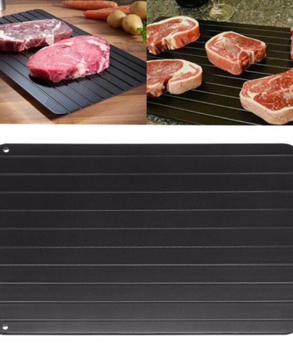 Kitchen Tool Rapid Defrosting Tray Thawing Plate Frozen Food Defrost Without Electricity, Size: 11.6 x 8 inch, Medium 3mm