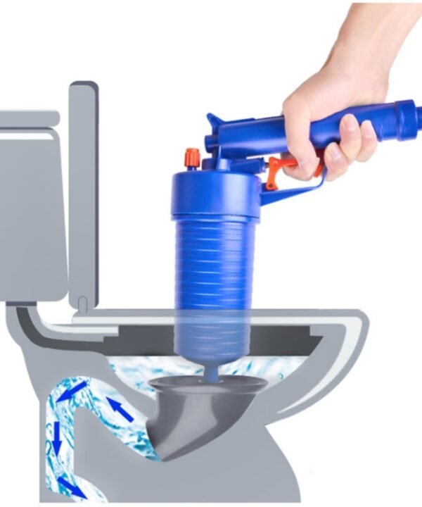 Kitchen Toilet High Pressure Drain Pipes Sinks Air Power Blaster Cleaner Plunger Clog Remover