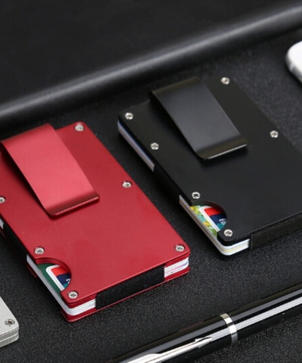Slim Wallet Money Clip Credit Card Holder, Random Color