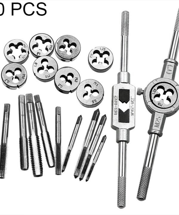 20 PCS Multi-specification Tap and Die Combination Set Hand Metric Wire Tapping Wrench Winch