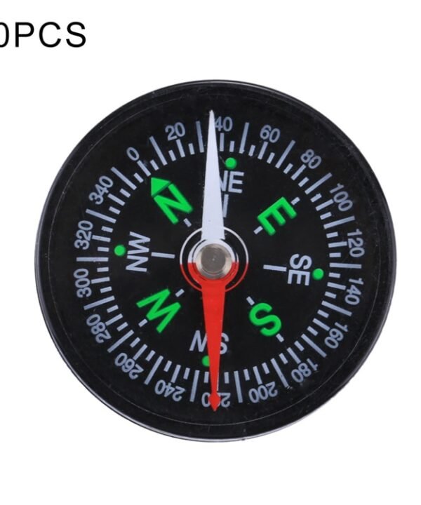 10 PCS 40mm Outdoor Sports Camping Hiking Pointer Guider Plastic Compass Hiker Navigation, Random Color Delivery