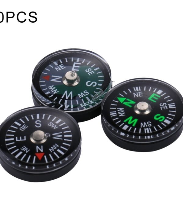 20 PCS 15mm Outdoor Sports Camping Hiking Pointer Guider Plastic Compass Hiker Navigation, Random Color Delivery